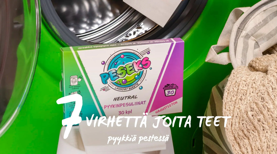7 virhettä joita teet pyykkiä pestessä